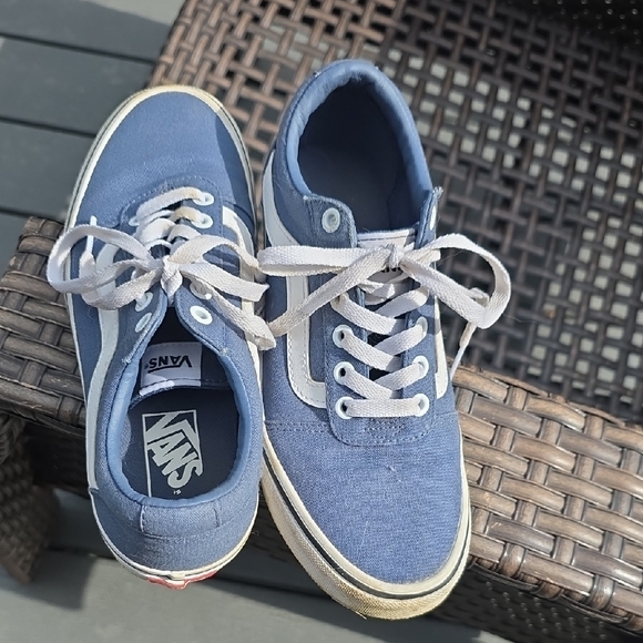 Vans Classic Blue and White Sneakers - Picture 1 of 9